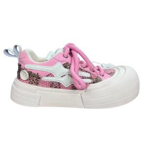 Killwinner Smile Life Pink Tweed Chunky Platform Sneakers Size 8